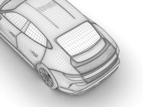 Porsche Taycan Turbo 2025 Modello 3D