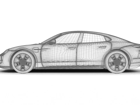 Porsche Taycan Turbo 2025 Modello 3D