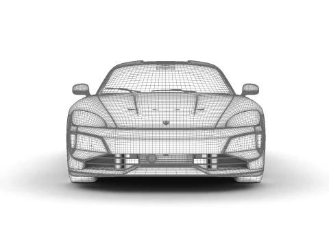 Porsche Taycan Turbo 2025 Modello 3D