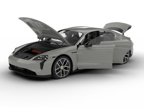 Porsche Taycan Turbo 2025 HQ Modello 3D