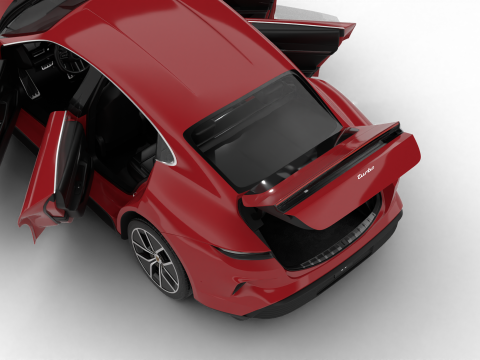 Porsche Taycan Turbo 2025 HQ Modello 3D