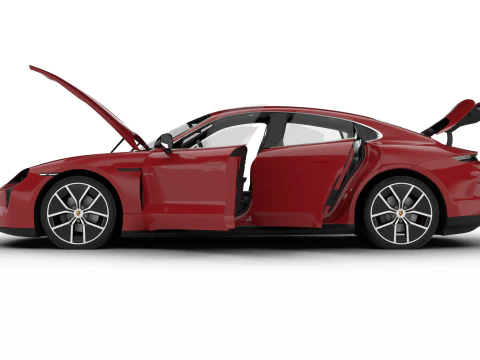 Porsche Taycan Turbo 2025 HQ 3D Model