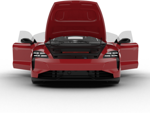 Porsche Taycan Turbo 2025 HQ Modello 3D