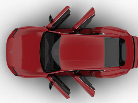 Porsche Taycan Turbo 2025 HQ 3D Model