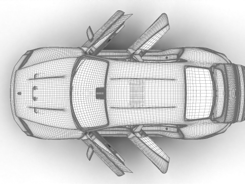 Porsche Taycan Turbo 2025 HQ Modello 3D