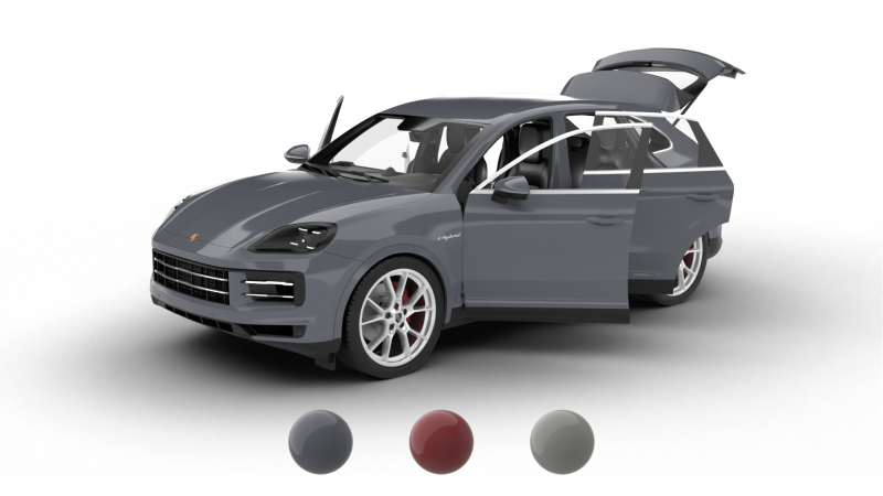 Porsche Cayenne S E-Hybrid 2025 HQ Modello 3D .c4d .max .obj .3ds .fbx .stl .blend