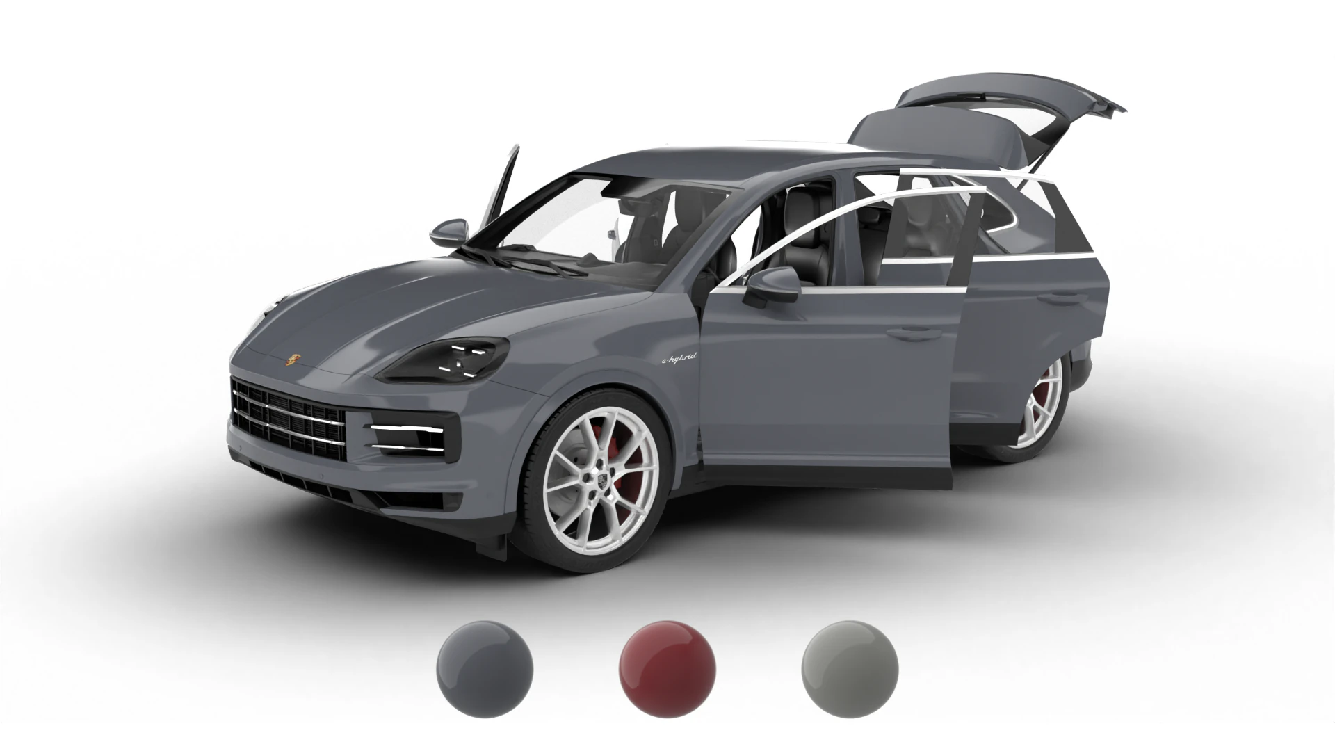 Porsche Cayenne S E-Hybrid 2025 HQ 3D Model .c4d .max .obj .3ds .fbx .stl .blend