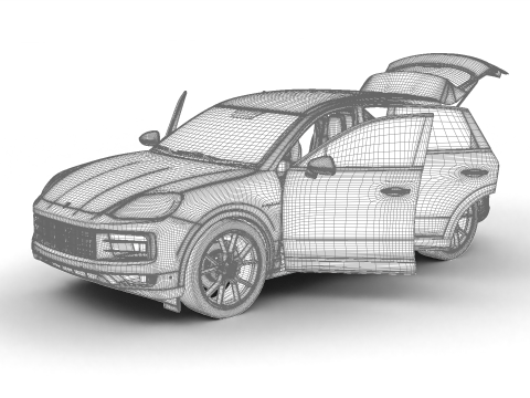 Porsche Cayenne S E-Hybrid 2025 HQ Modello 3D