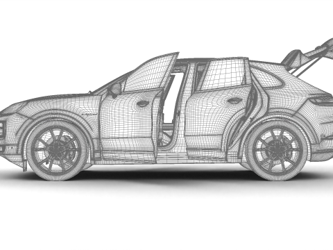 Porsche Cayenne S E-Hybrid 2025 HQ Modello 3D