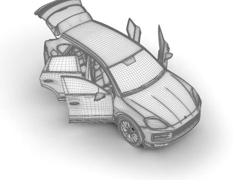 Porsche Cayenne S E-Hybrid 2025 HQ Modello 3D