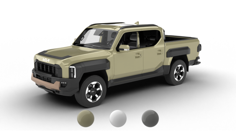 Kia Tasman 2026 Modelo 3D .c4d .max .obj .3ds .fbx .stl .blend 