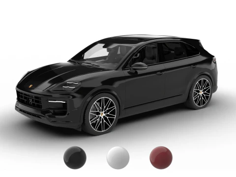 Porsche Cayenne Black Edition 2025 3D Model