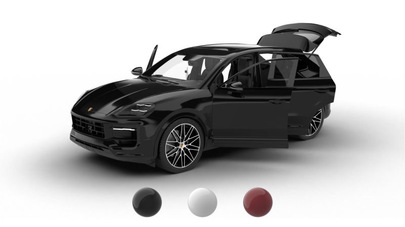 Porsche Cayenne Black Edition HQ 2025 Modello 3D .c4d .max .obj .3ds .fbx .stl .blend