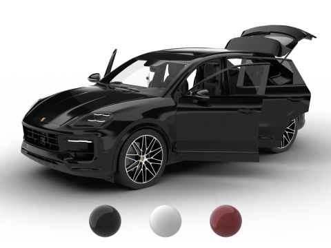 Porsche Cayenne Black Edition HQ 2025 3D Modell