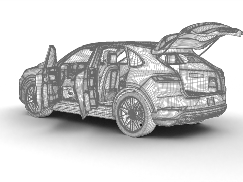 Porsche Cayenne Black Edition HQ 2025 Modello 3D