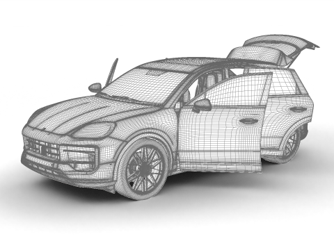 Porsche Cayenne Black Edition HQ 2025 Modello 3D