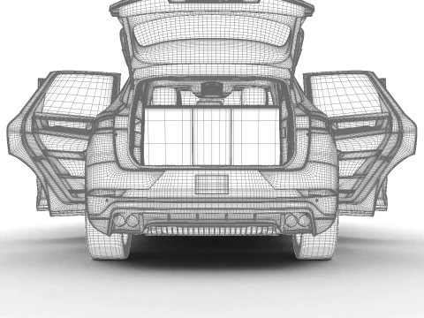 保时捷卡宴黑色版 HQ 2025 3D 模型