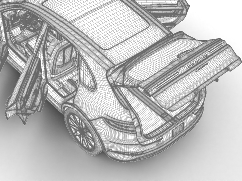 Porsche Cayenne Black Edition HQ 2025 Modello 3D