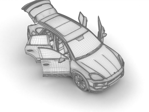 Porsche Cayenne Black Edition HQ 2025 Modello 3D