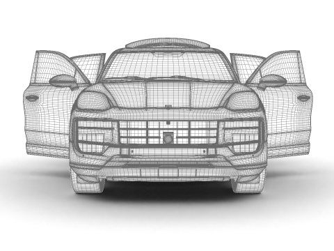 Porsche Cayenne Black Edition HQ 2025 Modello 3D