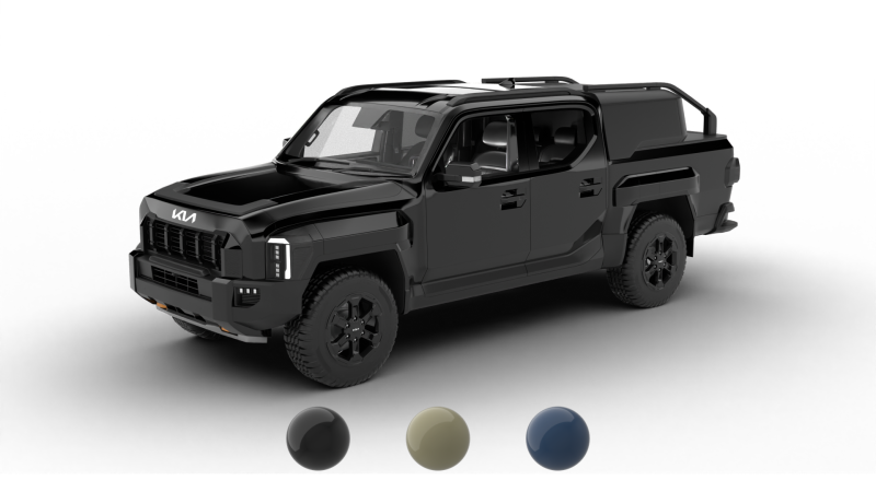 Kia Tasman Customized 2026 3D Model .c4d .max .obj .3ds .fbx .stl .blend 