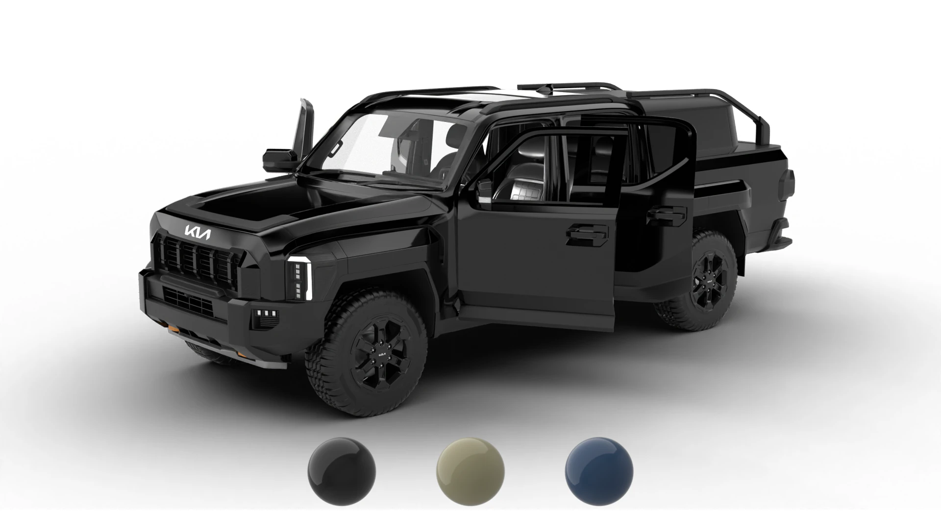 Kia Tasman Personalizzato 2026 HQ Modello 3D .c4d .max .obj .3ds .fbx .stl .blend