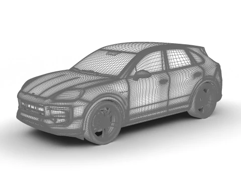 ポルシェ カイエン ターボ E ハイブリッド 2025 3Dモデル