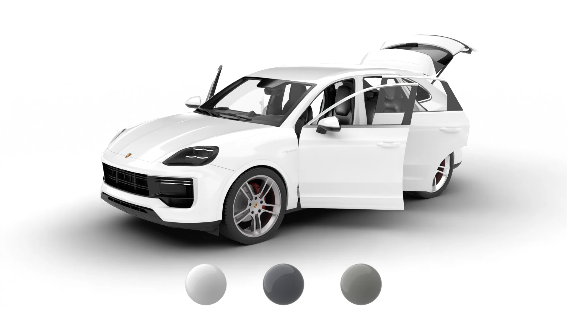 Porsche Cayenne Turbo E-Hybrid 2025 HQ Modello 3D .c4d .max .obj .3ds .fbx .stl .blend 
