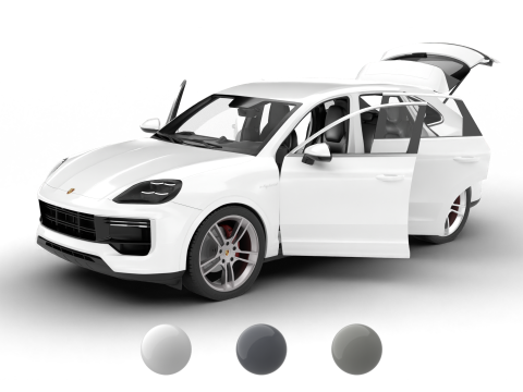 Porsche Cayenne Turbo E-Hybrid 2025 HQ 3D Модель
