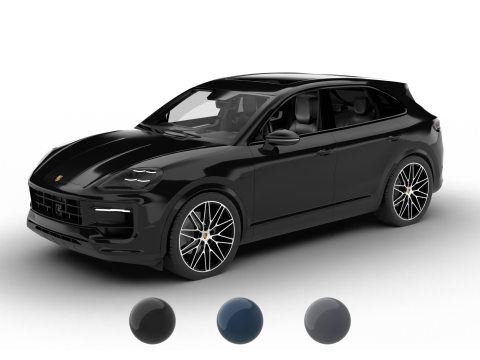 Porsche Cayenne E-Hybrid Black Edition 2025 г. 3D Модель