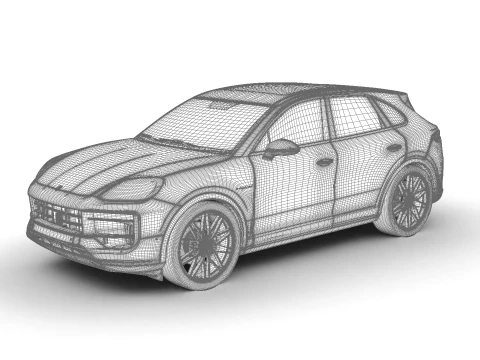 Porsche Cayenne E-Hybrid Black Edition 2025 Modello 3D