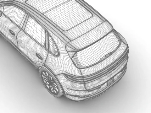 Porsche Cayenne E-Hybrid Black Edition 2025 Modello 3D