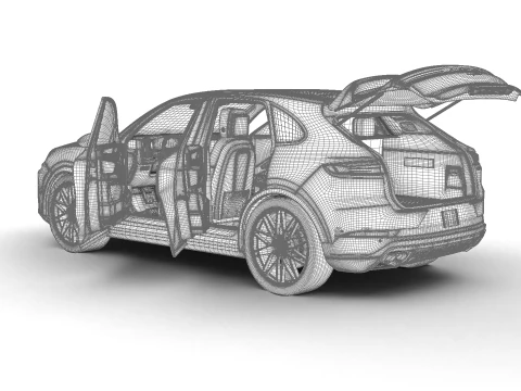 Porsche Cayenne E-Hybrid Black Edition HQ 2025 Modello 3D