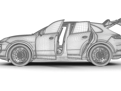 Porsche Cayenne E-Hybrid Black Edition HQ 2025 Modello 3D