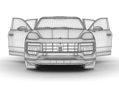 Porsche Cayenne E-Hybrid Black Edition HQ 2025 Modello 3D