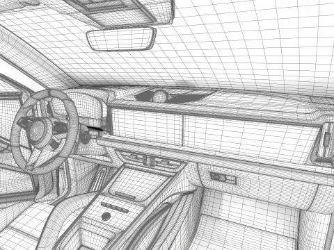 Porsche Cayenne E-Hybrid Black Edition HQ 2025 Modello 3D