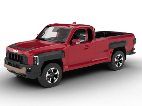 Kia Tasman Single Cab 2026 3D Model