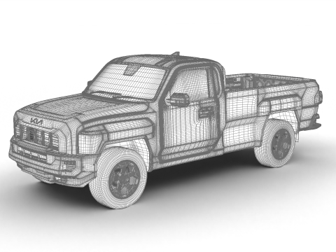Kia Tasman Single Cab 2026 3D Model
