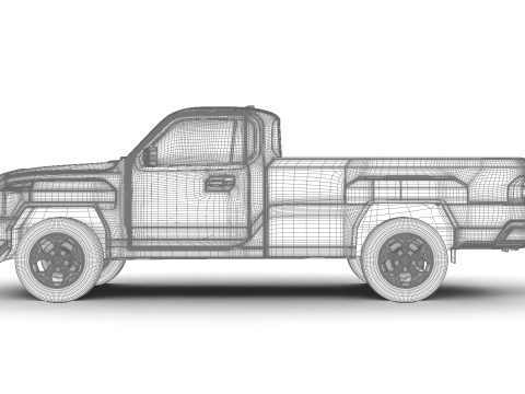 Kia Tasman Single Cab 2026 3D Model