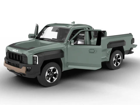 Kia Tasman cabina singola 2026 HQ Modello 3D