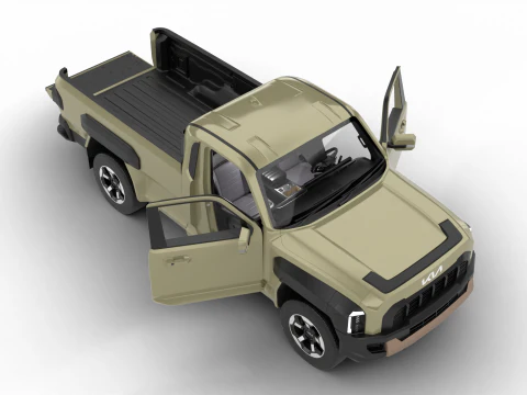 Kia Tasman cabina singola 2026 HQ Modello 3D