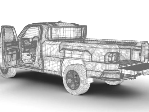 Kia Tasman cabina singola 2026 HQ Modello 3D