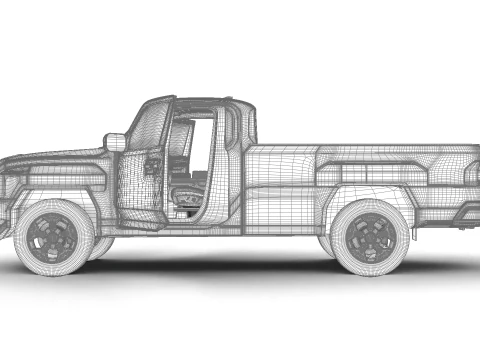 Kia Tasman cabina singola 2026 HQ Modello 3D