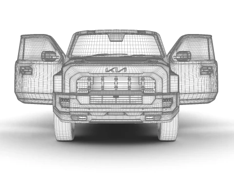Kia Tasman cabina singola 2026 HQ Modello 3D