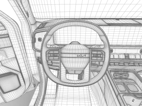 Kia Tasman cabina singola 2026 HQ Modello 3D