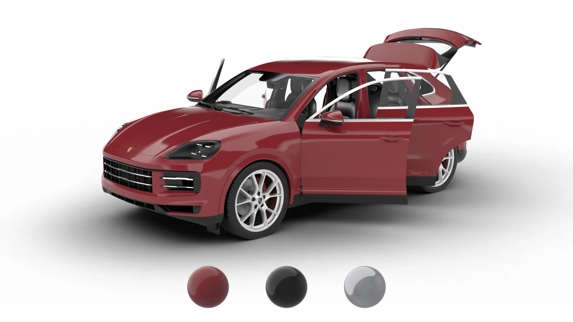 Porsche Cayenne S 2025 HQ Modelo 3D .c4d .max .obj .3ds .fbx .stl .blend 