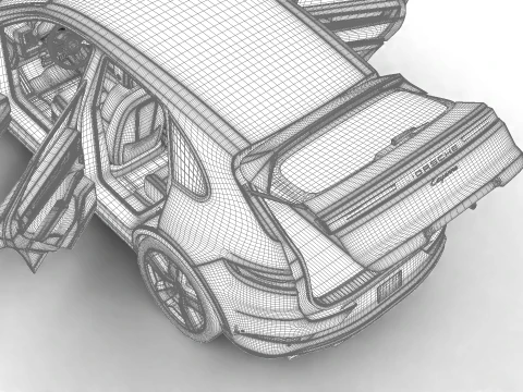 Porsche Cayenne E-Hybrid 2025 Genel Merkez 3D Model