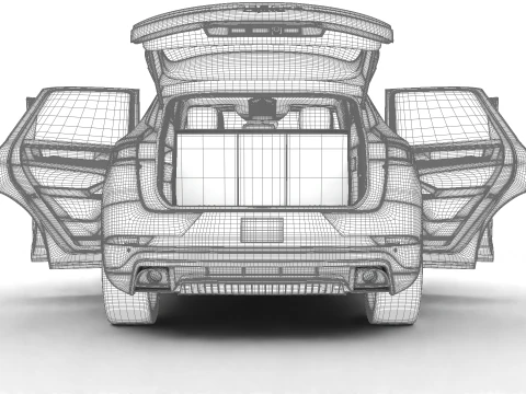 Porsche Cayenne E-Hybrid 2025 Genel Merkez 3D Model