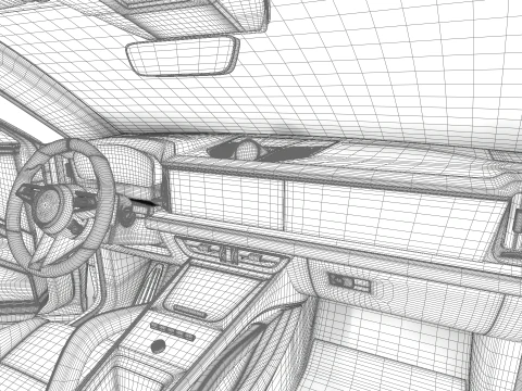 Porsche Cayenne E-Hybrid 2025 Genel Merkez 3D Model