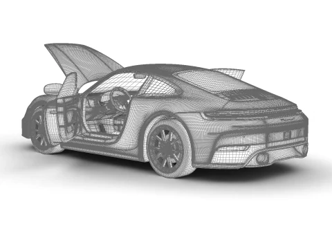 Porsche 911 Carrera T Manual 2025 HQ Modelo 3D